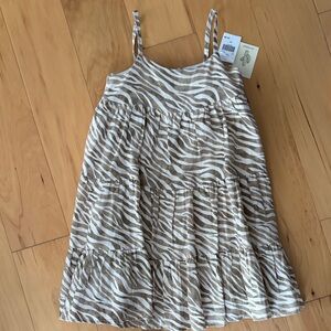 NWT Girls Zebra Print Sleeveless Dress Size 5